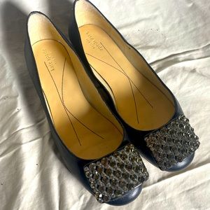 Kate Spade crystal leather flats